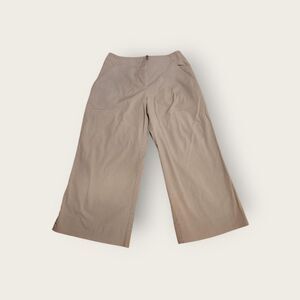 Vintage Y2k early 2000s Express tan mid rise wide leg capri length pants